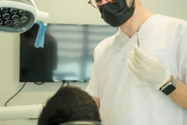 a man wearing a mask